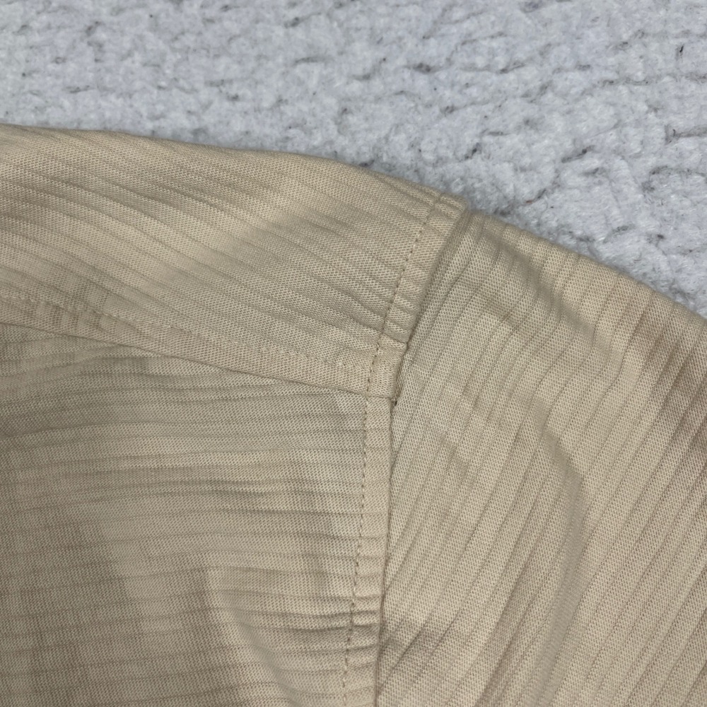 UNTUCKit Button Down Shirt Mens Large Tan Textured Cotton Long Sleeve Casual - Picture 11 of 13